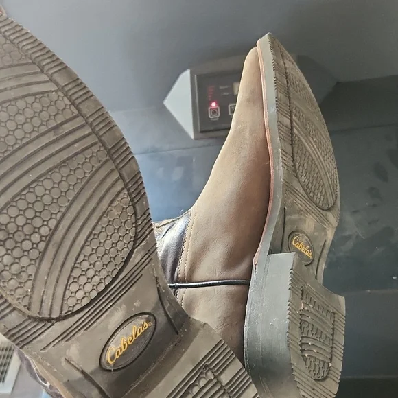 Cabelas Brown Leather Western Cowboy Boots - Men - Picture 7 of 7